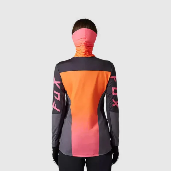 Polera Moto Mujer Ranger Drive Krux SXS Con Cuello Naranjo Fox - Imagen 4