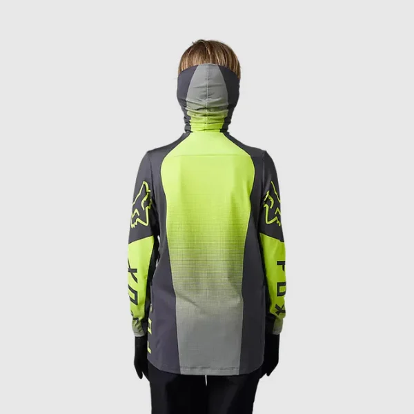 Polera Moto Niño Ranger Drive Krux SXS Con Cuello Amarillo Fluor Fox - Imagen 3