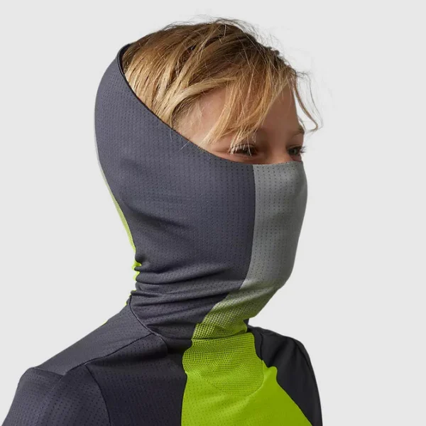Polera Moto Niño Ranger Drive Krux SXS Con Cuello Amarillo Fluor Fox - Imagen 4