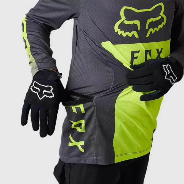 Polera Moto Niño Ranger Drive Krux SXS Con Cuello Amarillo Fluor Fox - Imagen 8