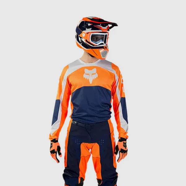 Polera Moto 180 Nitro Naranjo Fluor Fox - Imagen 2