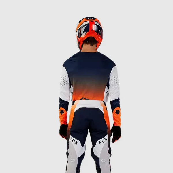 Polera Moto 360 Revise Azul Marino/Naranjo Fox - Imagen 3