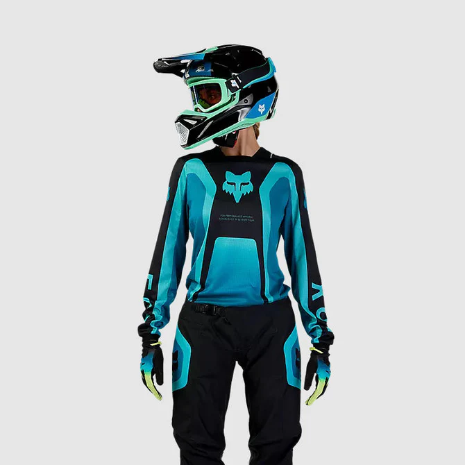 Polera Moto Mujer 180 Ballast Celeste Fox - Imagen 2