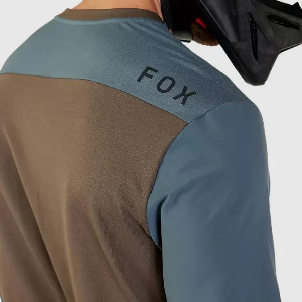 Polera Moto Defend Off Road Manga Larga Azul Acero Fox - Imagen 4