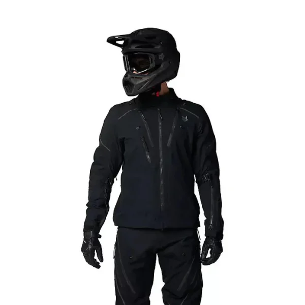 Chaqueta Moto Defend GORE-TEX ADV Impermeable Negro Fox - Imagen 4