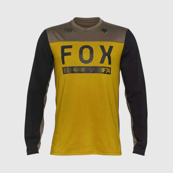 Polera Moto Ranger Off-Road Amarillo Mostaza Fox