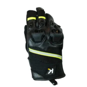 Guantes Moto Calle Leather III Negro/Amarillo KMZ
