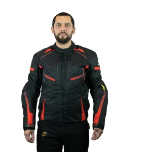 Chaqueta Moto Calle Doctor Negro/Rojo KMZ
