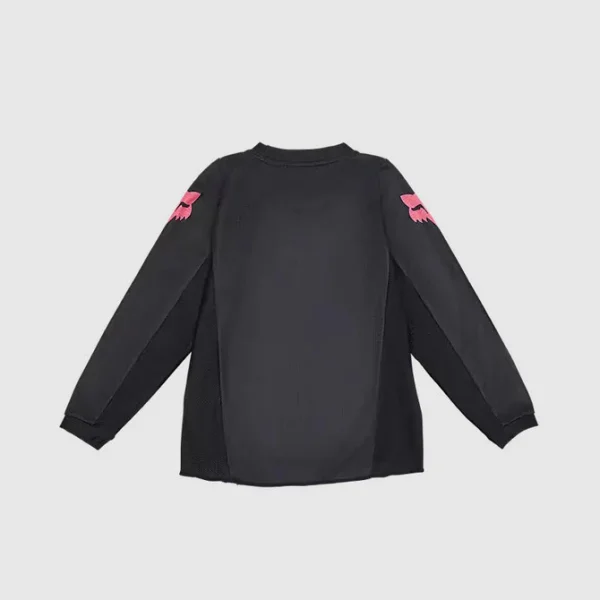 Polera Moto Infantil 180 Blackout Negro/Rosado Fox - Imagen 2
