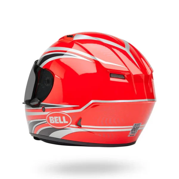 Casco Moto Calle Qualifier Conduit Rojo/Plateado Certificado QR Bell - Imagen 5