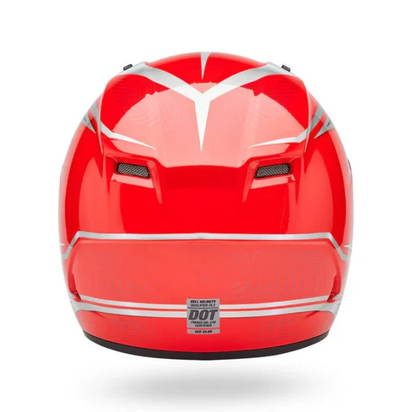 Casco Moto Calle Qualifier Conduit Rojo/Plateado Certificado QR Bell - Imagen 6