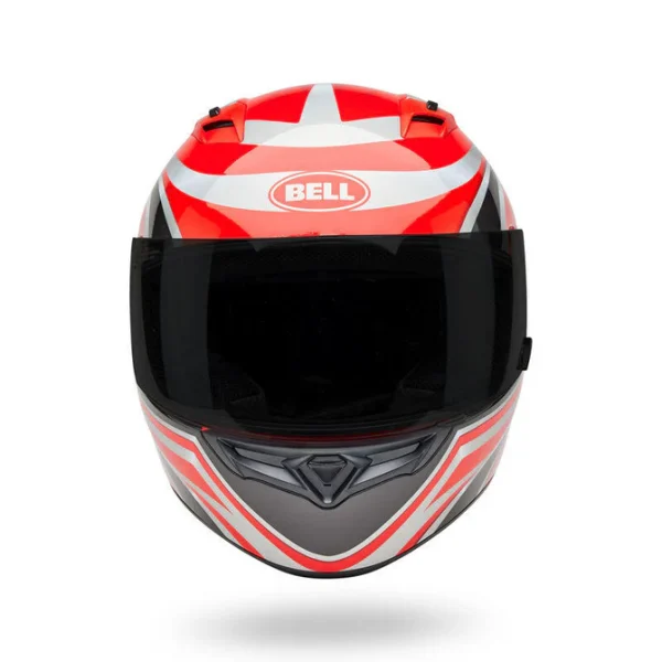 Casco Moto Calle Qualifier Conduit Rojo/Plateado Certificado QR Bell - Imagen 3