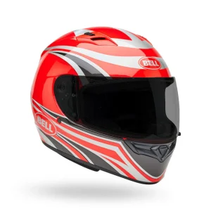 Casco Moto Calle Qualifier Conduit Rojo/Plateado Certificado QR Bell
