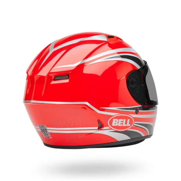 Casco Moto Calle Qualifier Conduit Rojo/Plateado Certificado QR Bell - Imagen 4