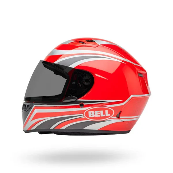Casco Moto Calle Qualifier Conduit Rojo/Plateado Certificado QR Bell - Imagen 2