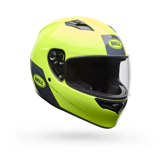 Casco Moto Calle Qualifier Clip Amarillo Certificado QR Bell