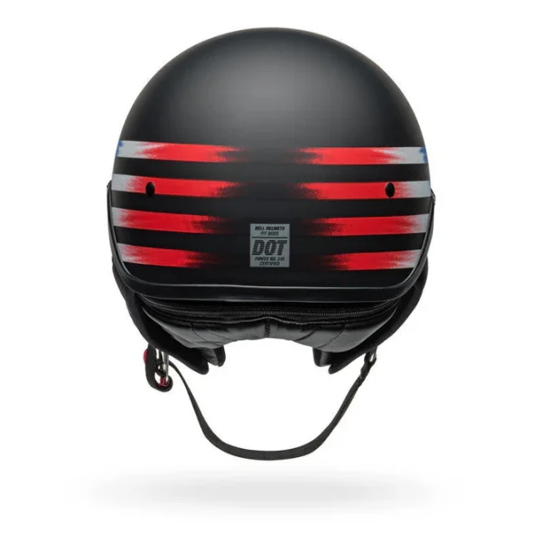 Casco Moto Calle Pit Boss Negro/Rojo Certificado QR Bell - Imagen 5