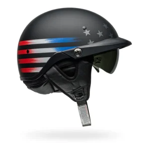 Casco Moto Calle Pit Boss Negro/Rojo Certificado QR Bell