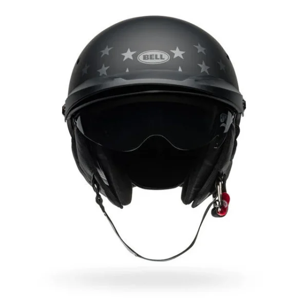Casco Moto Calle Pit Boss Negro/Rojo Certificado QR Bell - Imagen 3