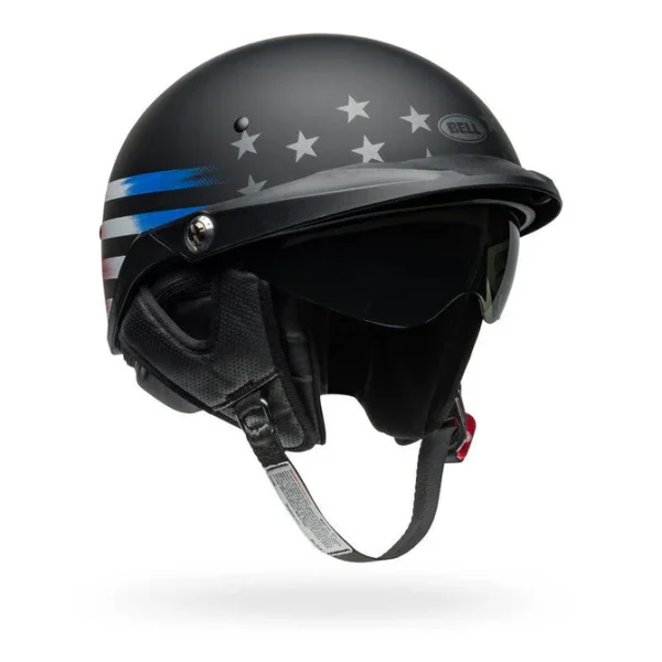 Casco Moto Calle Pit Boss Negro/Rojo Certificado QR Bell - Imagen 2