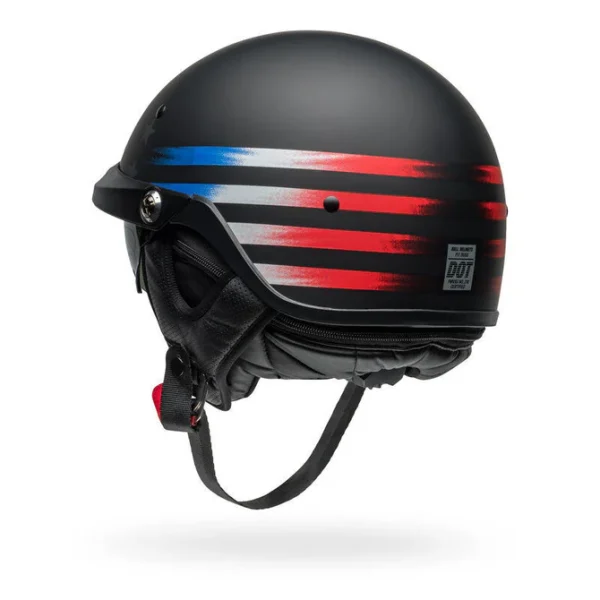 Casco Moto Calle Pit Boss Negro/Rojo Certificado QR Bell - Imagen 4
