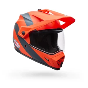 Casco Moto Calle MX-9 ADV Naranjo Certificado QR Bell