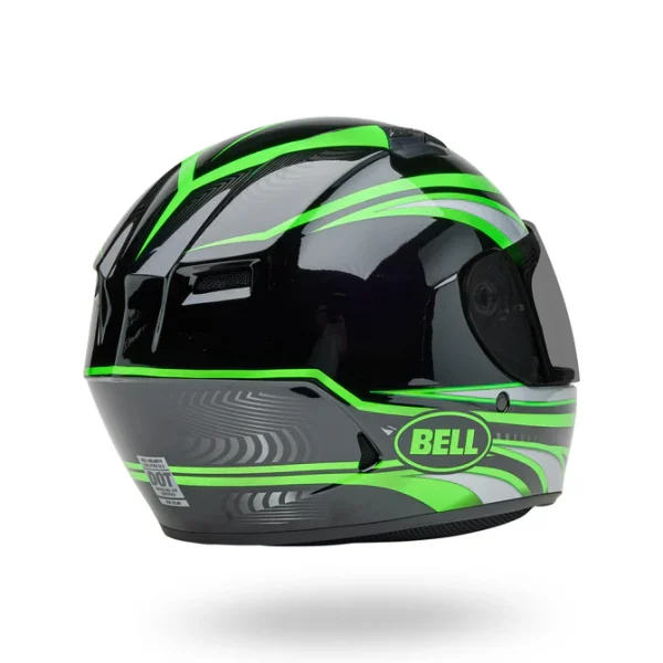 Casco Moto Calle Qualifier Verde Certificado QR Bell - Imagen 5