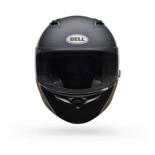 Casco Moto Calle Qualifier Chasm Negro Dorado Certificado QR Bell - Imagen 3