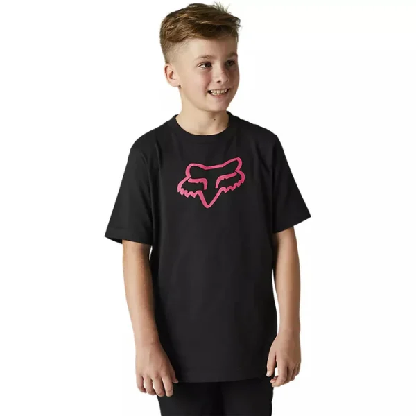 Polera Lifestyle Niño Legacy Negro/Rosado Fox