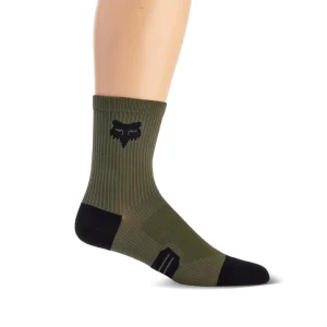 Calcetines Bicicleta Ranger 6" Verde Oliva Fox