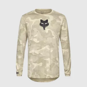 Polera Bicicleta Ranger TruDri™ Manga Larga Crema Fox
