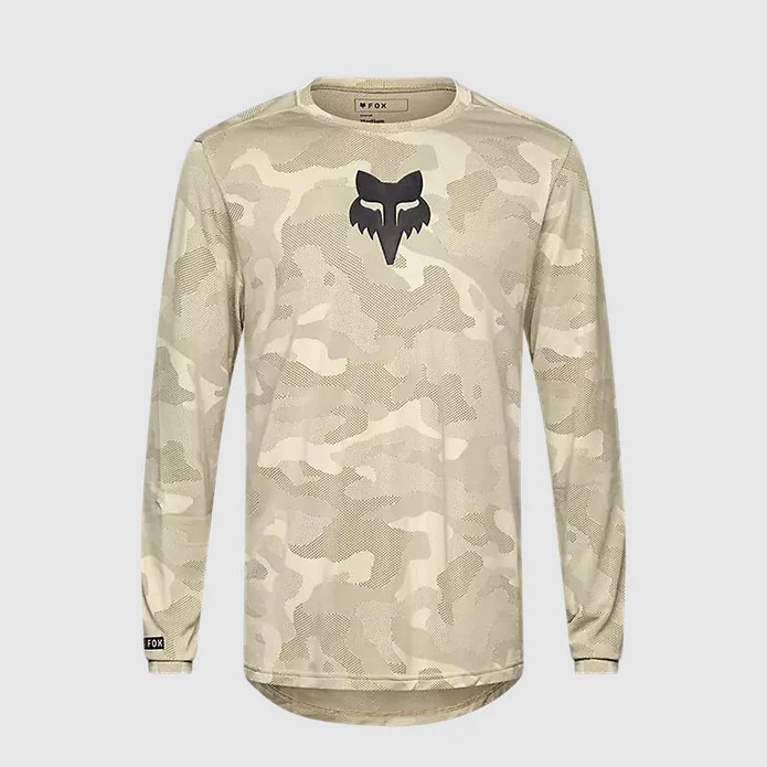 Polera Bicicleta Ranger TruDri™ Manga Larga Crema Fox