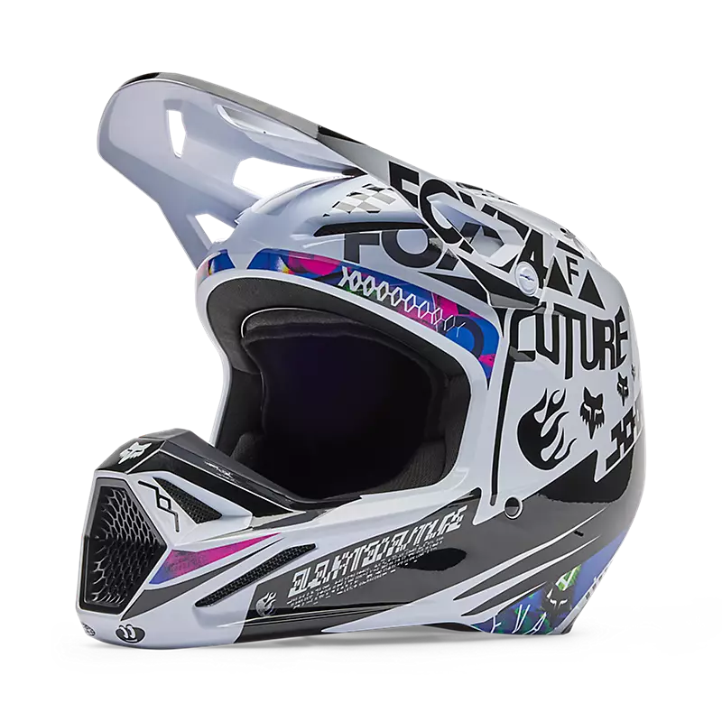 Casco V1 Image Cosmo Wht/Blk Fox - Imagen 4
