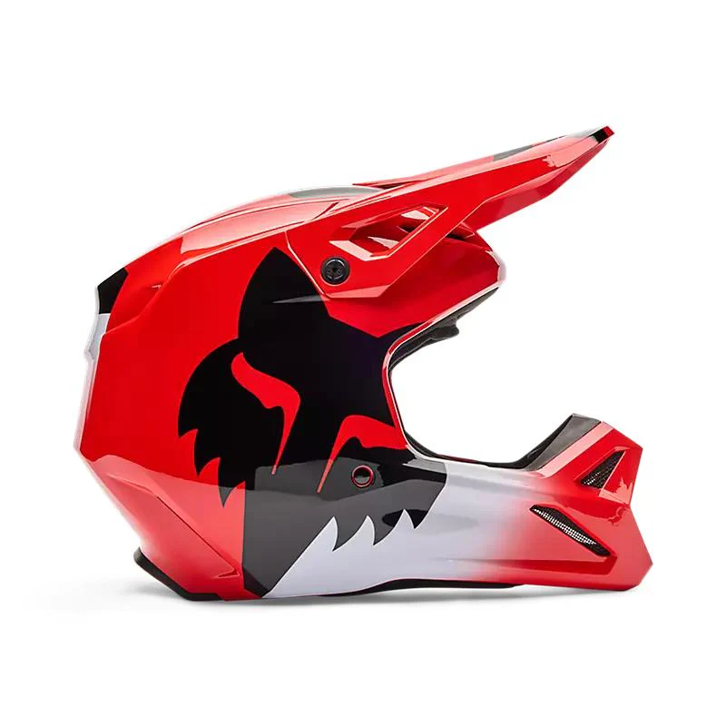Casco Moto V1 Shield Rojo Fox