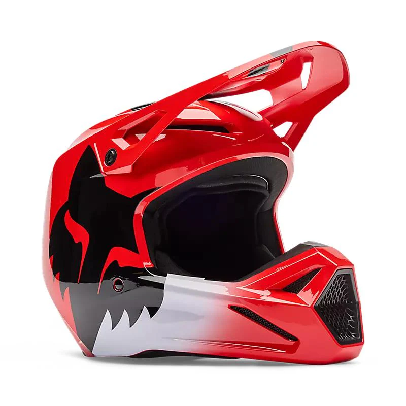 Casco Moto V1 Shield Rojo Fox - Imagen 2
