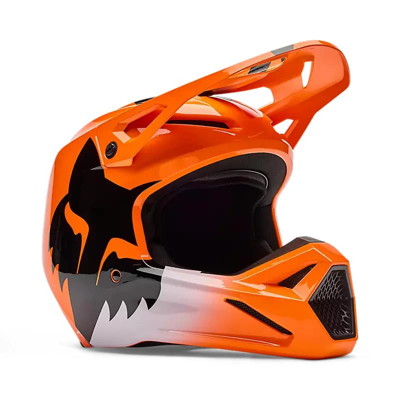 Casco Moto V1 Shield Naranjo Fox - Imagen 2