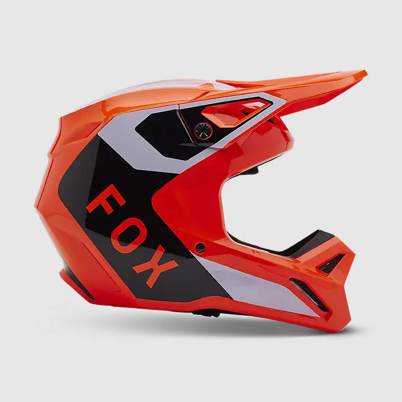 Casco Moto Niño V1 Lean Naranjo Fox