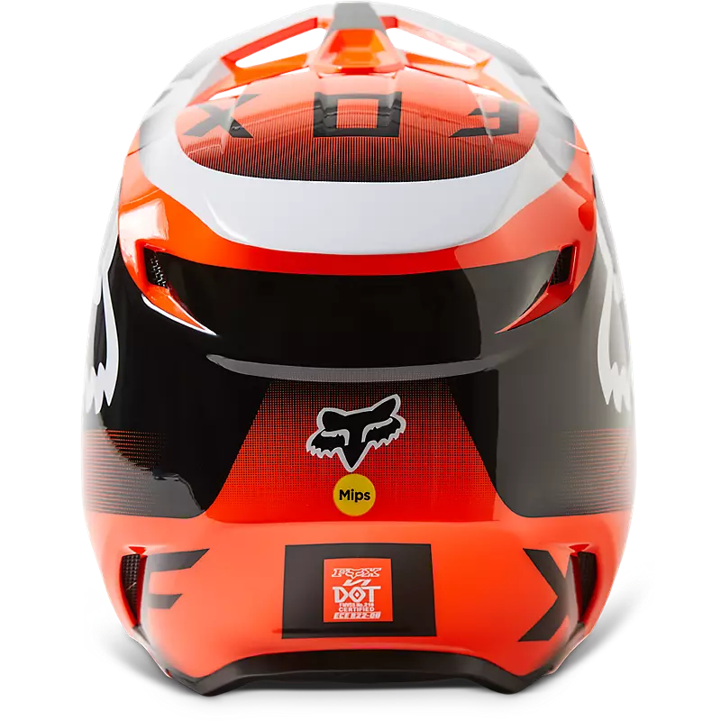 Casco Moto V1 Leed Naranjo Fox - Imagen 5
