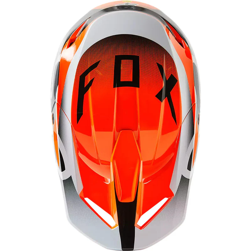 Casco Moto V1 Leed Naranjo Fox - Imagen 3