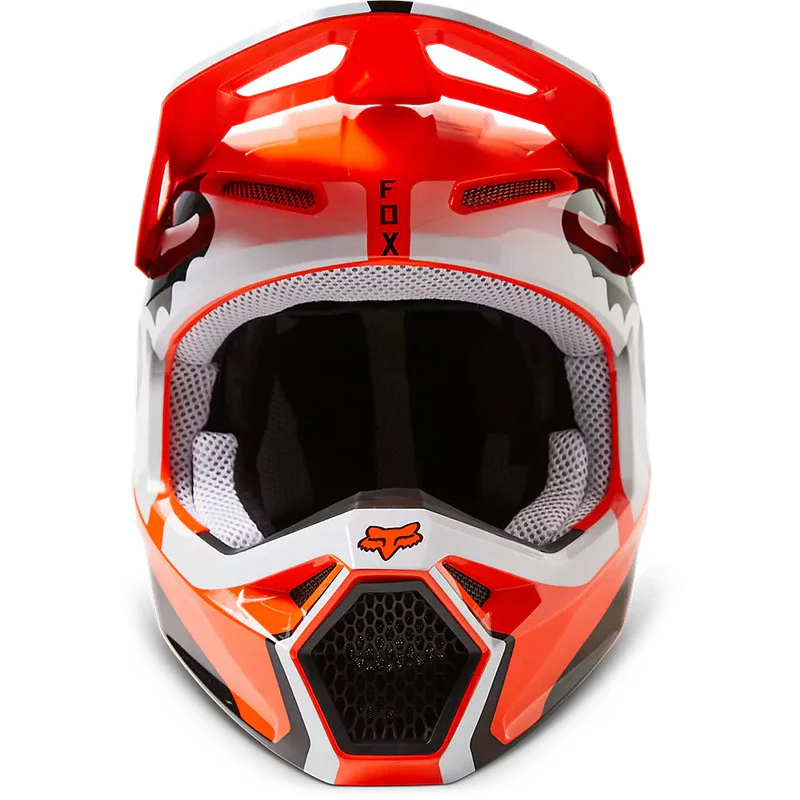 Casco Moto V1 Leed Naranjo Fox - Imagen 4